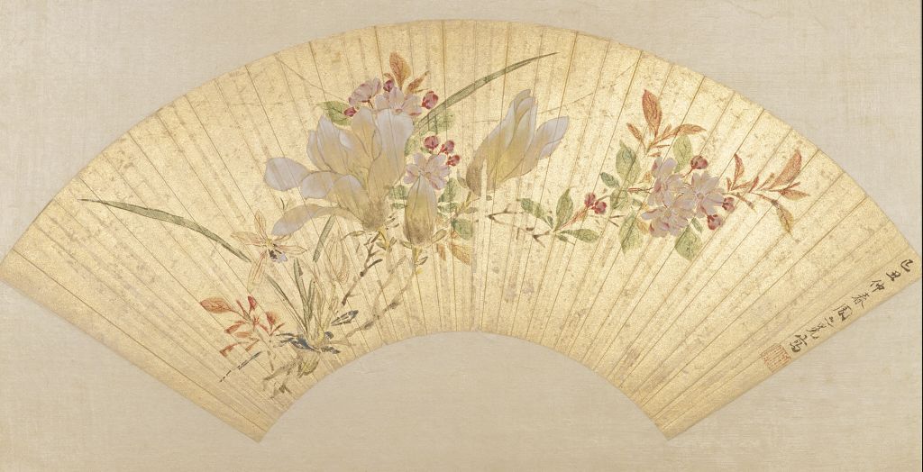 周之冕花卉图扇页 - 故宫博物院